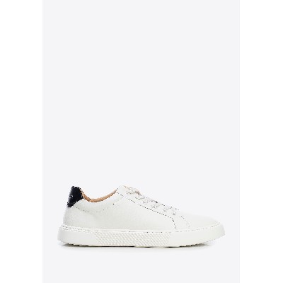 Męskie sneakersy ze skóry dwukolorowe biało