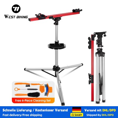 Profesjonalny stojak warsztatowy WEST BIKING do naprawy rowerów MTB szosowych składany regulowany do konserwacji mycia rowerów