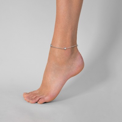 Glanzstücke München bransoletka na stopę srebro wysokiej próby Cyrkonia Biżuteria dla stóp ct Damski