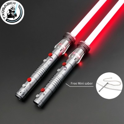 TXQSABER edycja specjalna Darth maul ciężki pojedynek miecz świetlny sterowanie Bluetooth zmiana Blaster Cosplay miecz laserowy zabawki