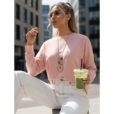 Bluzka damska masełko oversize wisiorkiem NUBISS Dstreet RY2799