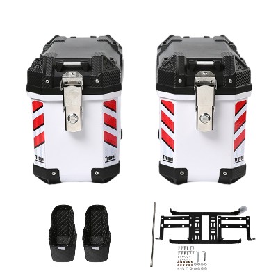 szt Wytrzymałe kufrki motocyklowe para bocznych kufrów wykonanych tworzywa PP uchwytami montażowymi zawiera zamki zabezpieczające paski odblaskowe wyściółkę zapewniające wszechstronne