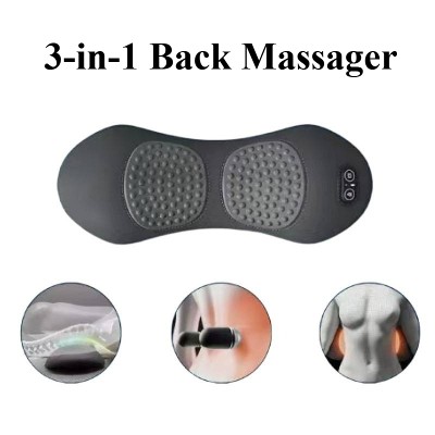 Wielofunkcyjny masażer pleców funkcją relaksacji do spania shiatsu głęboki masaż tkanek przenośny na ból ramion dolnej części pleców