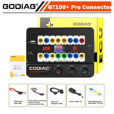 Godiag GT100 GT100 Pro OBDII Breakout Box Złącze stołowe ECU dodaje elektroniczny wyświetlacz prądu protokół CANBUS