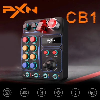 PXN CB1 Simulator Race Central Control Box Wielofunkcyjna skrzynka kontrolna RGB dla EURO Truck Simulator Racing Game Custom PC