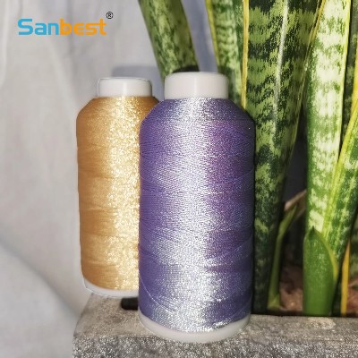 Sanbest Metallic Weaving Yarn Strands Chameleon Handmade Knitting DIY Pearl Bracelet String Stitch Tatting Weave Thread