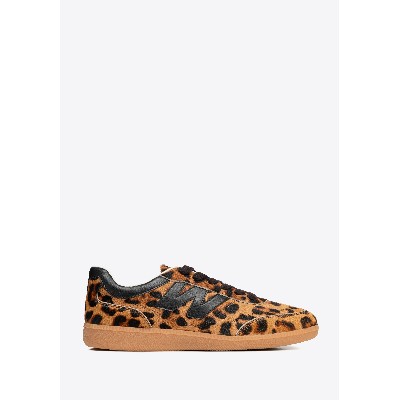 Damskie sneakersy naturalnego włosia brązowo