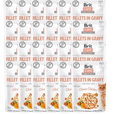 BRIT Care Fillets in gravy kurczak 24 85 filety kurczaka sosie