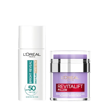 LOreal Paris Hyaluronic Filler Water Cream Tinted Glow SPF50 Various Shades Bronze Glow