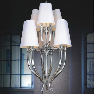 Lampa wisząca Brunilde IPE Cavalli Modern White do salonu elegancka oprawa oświetleniowa