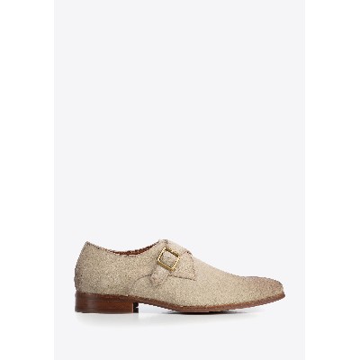 Męskie buty monki ze skóry zamszowej