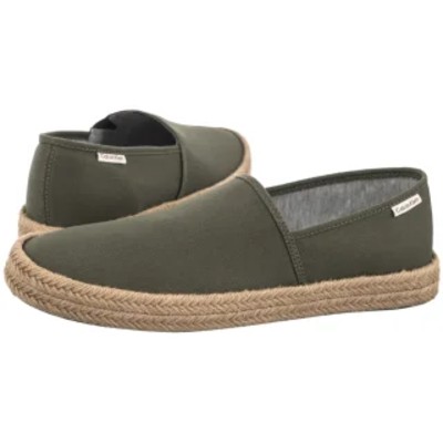 Espadryle Ess Espadrille Cv Deep Lichen Green HM0HM02076 LDI CK734a Calvin Klein