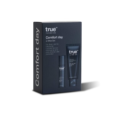 TRUE MEN SKIN CARE Comfort Day set hydrating day cream UV filter SPF 15 daily face wash Zestawy do pielęgnacji twarzy ct