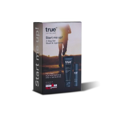 TRUE MEN SKIN CARE Start me UP regenerating night cream daily face wash Zestawy do pielęgnacji twarzy ct
