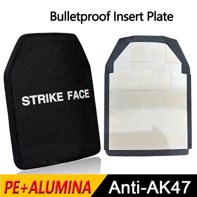 Kamizelka taktyczna NIJ III Płyta wkładana klatkę piersiową UHMWPE płyta kuloodporna tlenku glinu Ceramiczny samodzielny plecak Panel pancerza