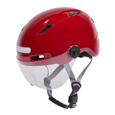 Kask miejski EKOI CITY STYLE Rubinowy Ekranem