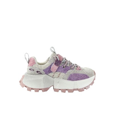 Damskie sneakersy skórzane fiolet combi GOE TT2N4026