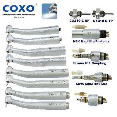 COXO YUSENDENT Dental turbina powietrzna światłowodowa rękojeść LED pasuje do sprzęgła KaVo Multiflex NSK Phatelus Sirona