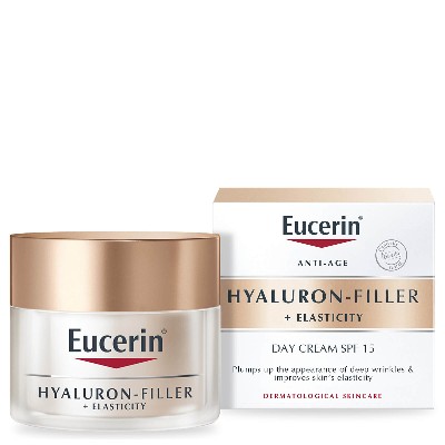 Eucerin HyaluronFiller Elasticity Day Cream SPF 15 przeciwsłoneczny ujędrniający krem na dzień kwasem hialuronowym 50 ml