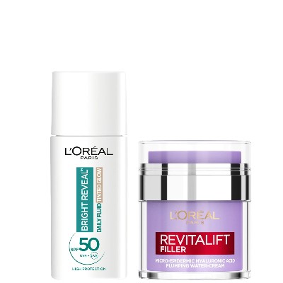 LOreal Paris Hyaluronic Filler Water Cream Tinted Glow SPF50 Various Shades Pearl Glow