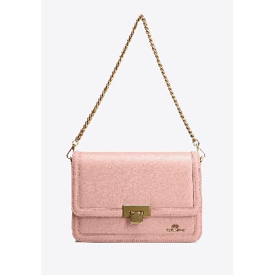 Skórzana torebka crossbody łańcuszkiem