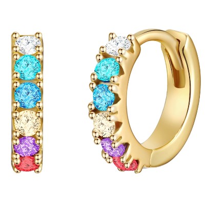 Glanzstücke München kolczyki kreole srebro wysokiej próby Cyrkonia złoto Kolczyki ct Damski