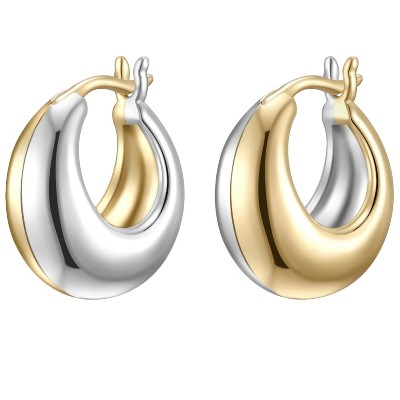 Glanzstücke München Kolczyki Srebro wysokiej próby Srebrnyżółte złoto ct Damski