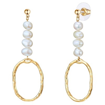 Lulu Jane Mosiadz Perła hodowlana słodkowodna Kolczyki ct Damski