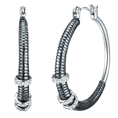 Lulu Jane Stop metali Zdobienie kryształkami Swarovski Kolczyki koła małe ct Damski