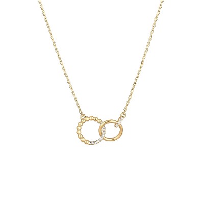 Elli Damskie pierścionki wisiorkami Elegancka kula przeplatana srebrnymi kryształkami Naszyjniki ct