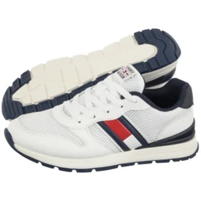 Sneakersy Flag Low Cut LaceUp Sneaker WhiteBlue T3X9343751697X336 TH1454a Tommy Hilfiger