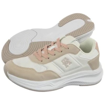 Sneakersy Low Cut LaceUP Sneaker Off WhiteNude T3A9343681748A708 TH1452a Tommy Hilfiger