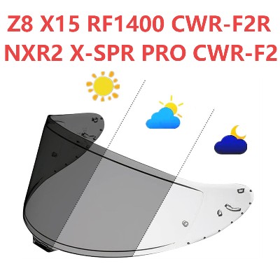 Wizjer fotochromowy RF1400 do kasków SHOEI Z8 X15 CWRF2R NXR2 XSPR PRO CWRF2 zamiennik szybki motocyklowej filtr UV