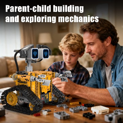 Cyfrowy wyświetlacz transformujący się model robota zestaw do składania robota sterowanego pilotem zabawka dla dzieci prezent