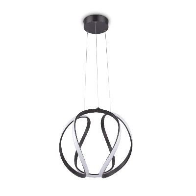LEDLampa wisząca Onda czarnobiały