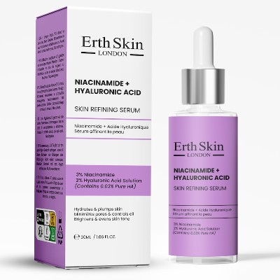ErthSkin London Niacynamid Kwas hialuronowy Serum wygładzające skórę 30 ml Serum kwasem hialuronowym Damski