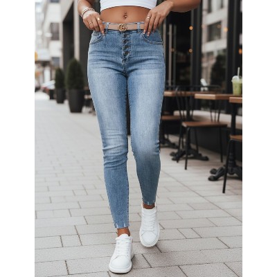 Spodnie damskie jeansowe skinny wysoki stan DERMIX Dstreet UY2394