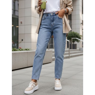 Jeansy damskie mom fit wysokim stanem Dstreet UY2891