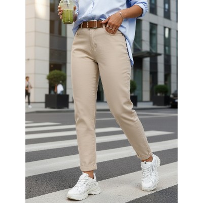 Jeansy damskie mom fit wysokim stanem DSTREET UY2896