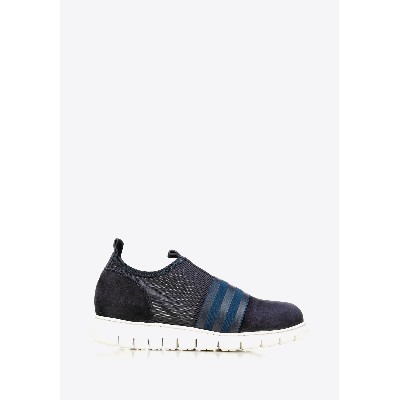 Damskie sneakersy zamszowe gumką