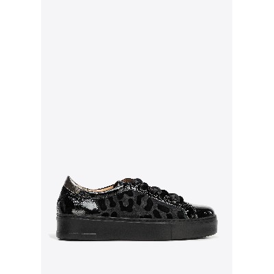 Damskie sneakersy ze skóry naturalnej motyw panterki