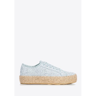 Damskie sneakersy na słomkowej podeszwie