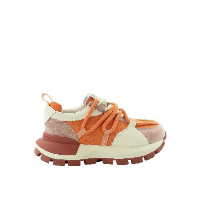 Damskie sneakersy skórzane orange GOE TT2N4020