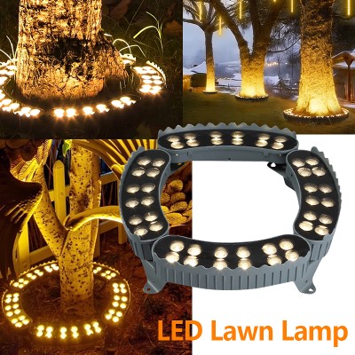 47 szt LED Lampki Ogrodowe Wodoodporne IP65 Zewnętrzne Lampki do Oświetlania Drzew LED Reflektory Krajobrazowe do Ogrodu Ścieżki Dziedzińca Dekoracji Ścieżek