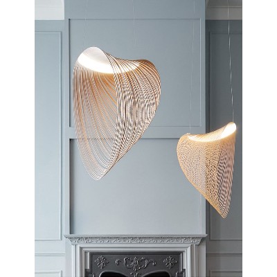 Lampy wiszące Nowoczesny włoski design Lampa wisząca do jadalni salonu Rustykalna drewniana lampa sufitowa Styl vintage Wabi Sabi