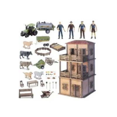 Duży zestaw farma domek rolnikami DIY