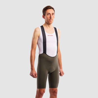 Długie spodenki na szelkach EKOI SUPERSOFT Khaki