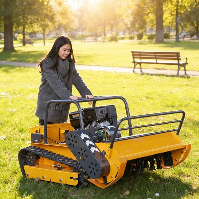 Spersonalizowana kosiarka zerowym skrętem terenowa konstrukcja na gąsienicach zdalnie sterowany model do gospodarstw rolnych ogrodów