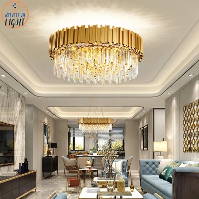 Nowoczesne złotoczarne luksusowe żyrandole kryształowe wisiorek LEDobudowa oświetleniowa sufitowa do salonu wystrój hali hotelowej lampa wisząca