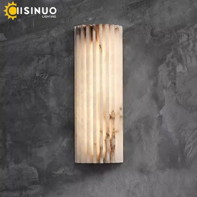 Luksusowa hiszpańska marmurowa kinkiet kamienia naturalnego Lampka nocna LED Oprawa oświetlenia otoczenia do nocnych schodów Przedpokój Salon